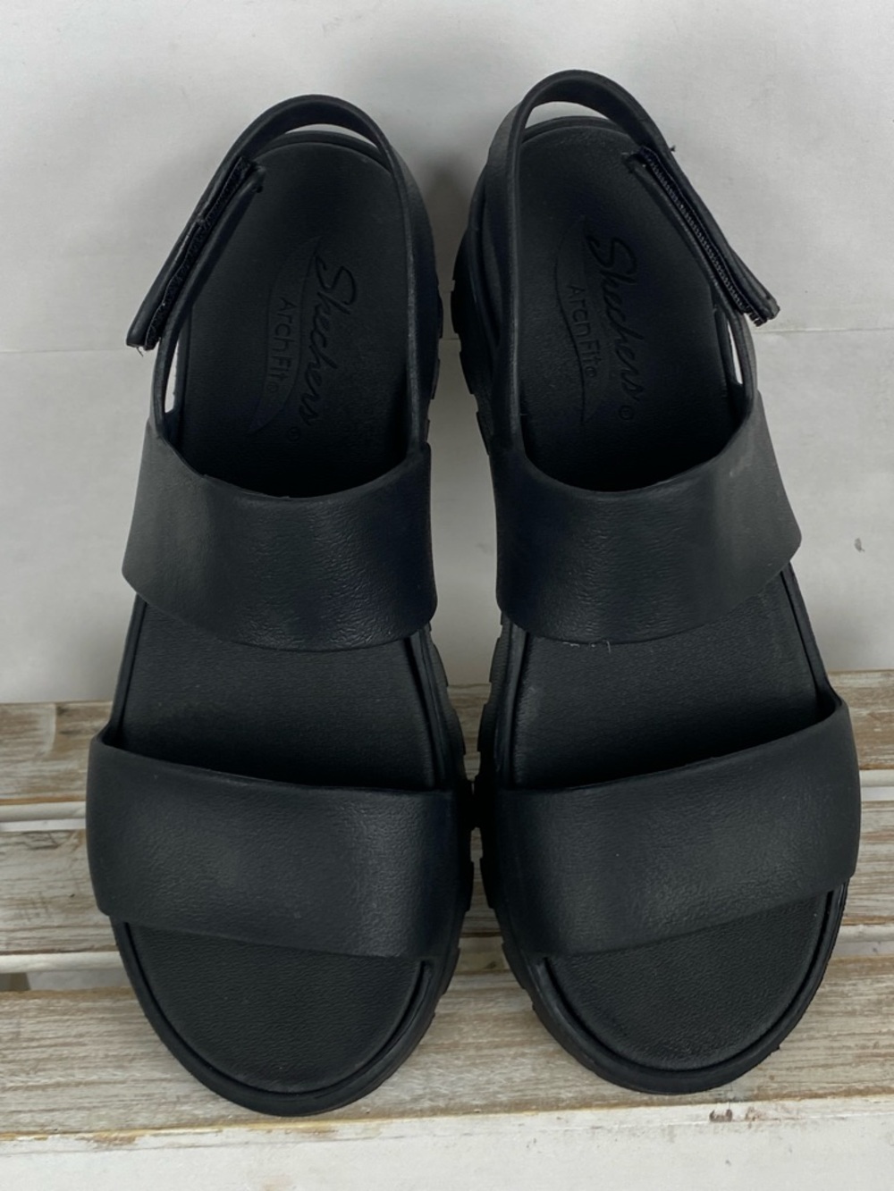 Skechers Women's Foamies Arch Fit
Footsteps - Day Dream sandals in black size 9 - Picture 6 of 13